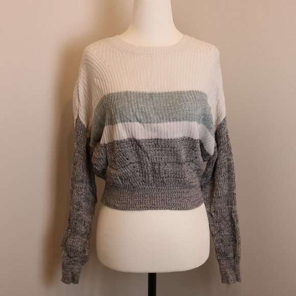 π΄3 for $20π΄ Cropped Knitted Sweatshirt - Picture 1 of 11